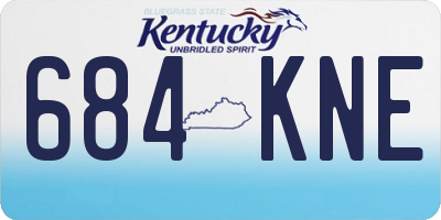 KY license plate 684KNE