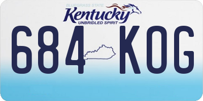 KY license plate 684KOG