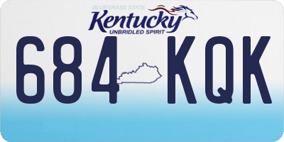 KY license plate 684KQK