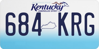 KY license plate 684KRG