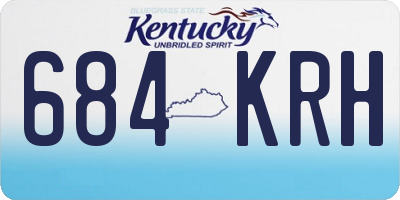 KY license plate 684KRH