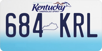 KY license plate 684KRL