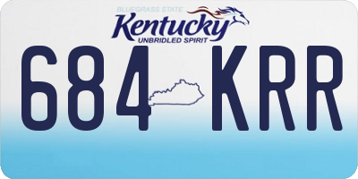 KY license plate 684KRR