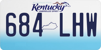 KY license plate 684LHW