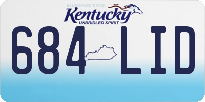 KY license plate 684LID