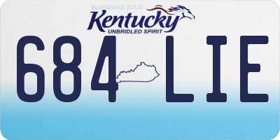 KY license plate 684LIE