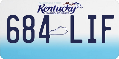 KY license plate 684LIF