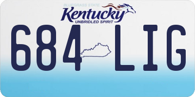 KY license plate 684LIG