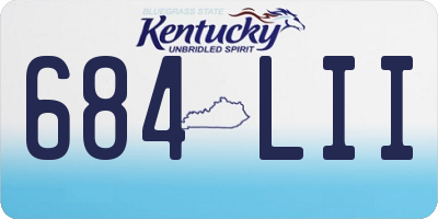 KY license plate 684LII