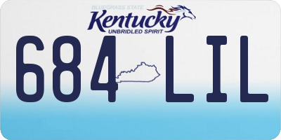 KY license plate 684LIL