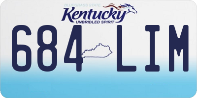 KY license plate 684LIM
