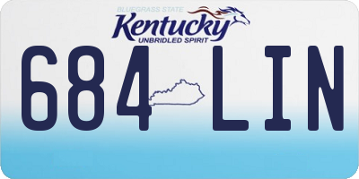 KY license plate 684LIN