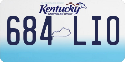 KY license plate 684LIO