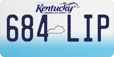 KY license plate 684LIP