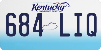 KY license plate 684LIQ