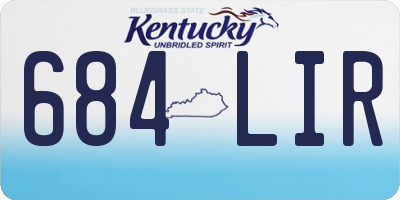 KY license plate 684LIR