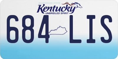 KY license plate 684LIS