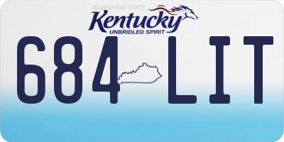 KY license plate 684LIT