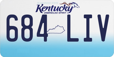 KY license plate 684LIV