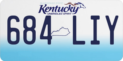 KY license plate 684LIY