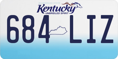 KY license plate 684LIZ
