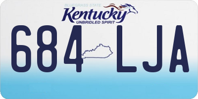 KY license plate 684LJA