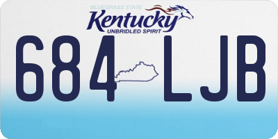 KY license plate 684LJB