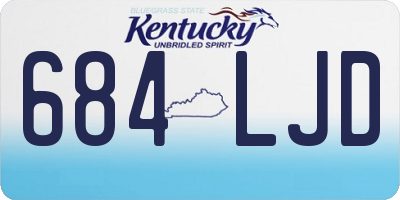 KY license plate 684LJD