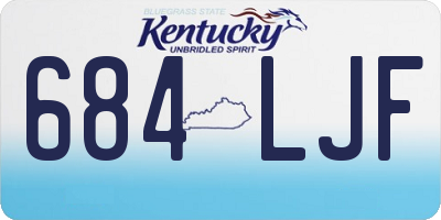 KY license plate 684LJF
