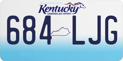 KY license plate 684LJG