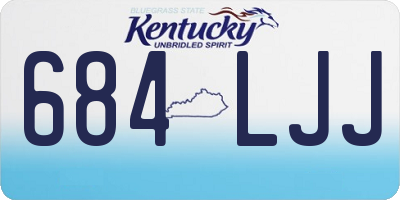 KY license plate 684LJJ