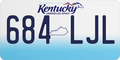 KY license plate 684LJL
