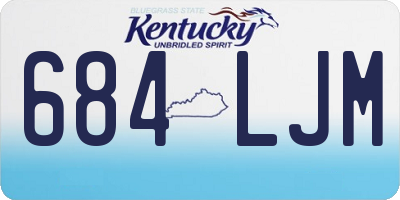 KY license plate 684LJM