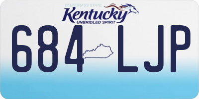 KY license plate 684LJP