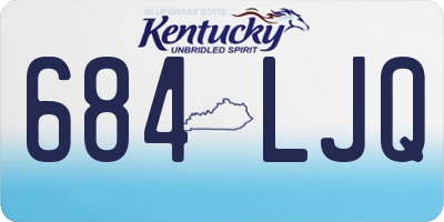 KY license plate 684LJQ