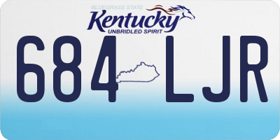 KY license plate 684LJR