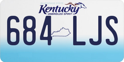 KY license plate 684LJS