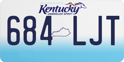 KY license plate 684LJT