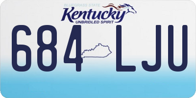 KY license plate 684LJU