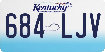 KY license plate 684LJV