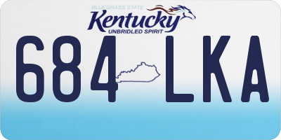 KY license plate 684LKA