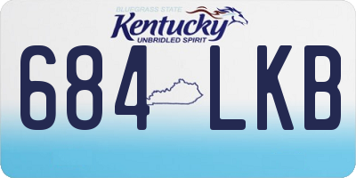 KY license plate 684LKB
