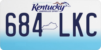 KY license plate 684LKC