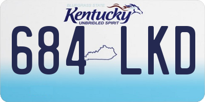 KY license plate 684LKD