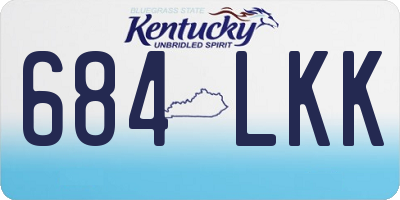 KY license plate 684LKK