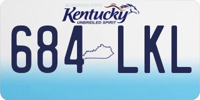 KY license plate 684LKL