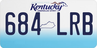 KY license plate 684LRB