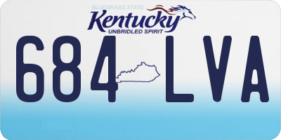 KY license plate 684LVA
