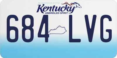 KY license plate 684LVG