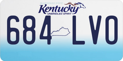 KY license plate 684LVO